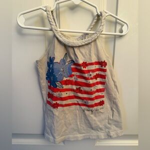 Carter's Floral Striped Tank Top - Red and Blue